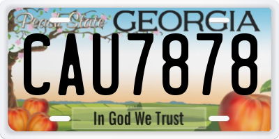 GA license plate CAU7878