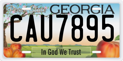GA license plate CAU7895