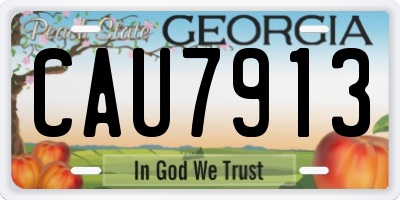 GA license plate CAU7913