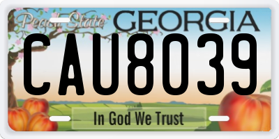 GA license plate CAU8039
