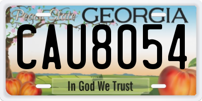 GA license plate CAU8054