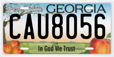 GA license plate CAU8056