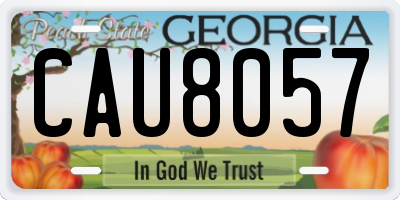 GA license plate CAU8057
