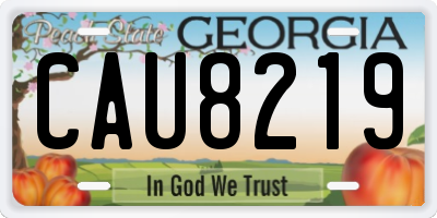 GA license plate CAU8219