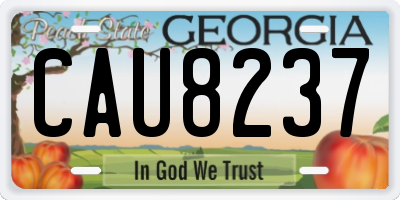 GA license plate CAU8237