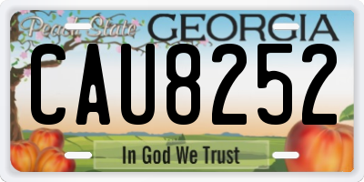 GA license plate CAU8252