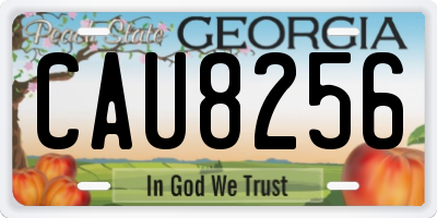 GA license plate CAU8256