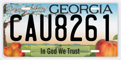 GA license plate CAU8261