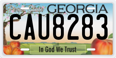 GA license plate CAU8283