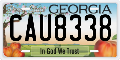 GA license plate CAU8338