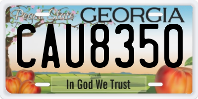GA license plate CAU8350