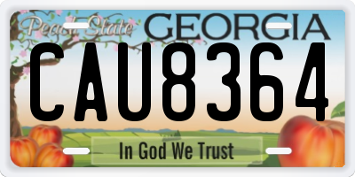 GA license plate CAU8364