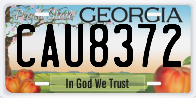 GA license plate CAU8372