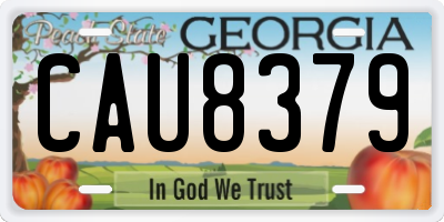 GA license plate CAU8379