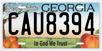 GA license plate CAU8394