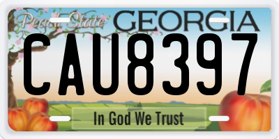 GA license plate CAU8397