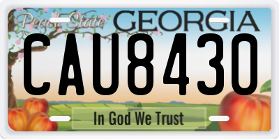 GA license plate CAU8430