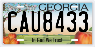 GA license plate CAU8433