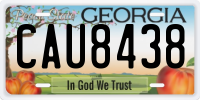GA license plate CAU8438