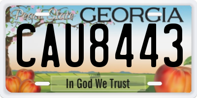 GA license plate CAU8443