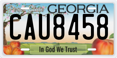 GA license plate CAU8458