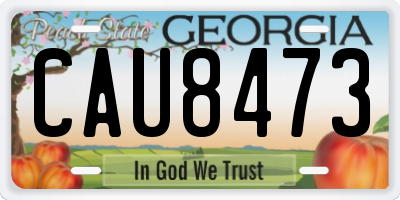 GA license plate CAU8473