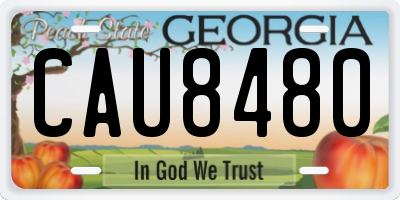 GA license plate CAU8480