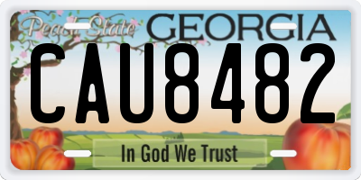 GA license plate CAU8482
