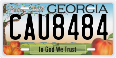 GA license plate CAU8484