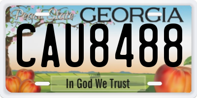 GA license plate CAU8488