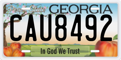 GA license plate CAU8492