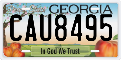 GA license plate CAU8495