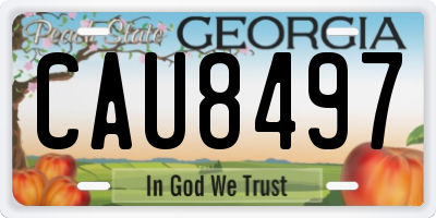 GA license plate CAU8497