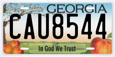 GA license plate CAU8544