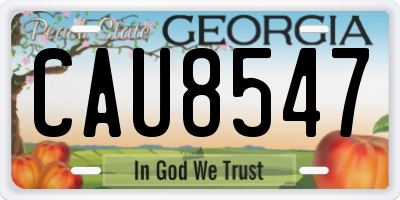 GA license plate CAU8547