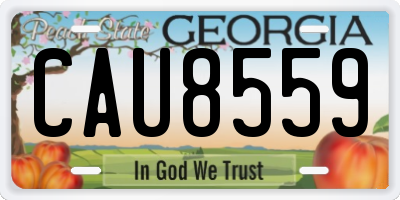 GA license plate CAU8559