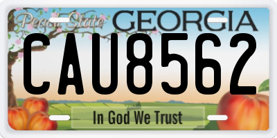 GA license plate CAU8562