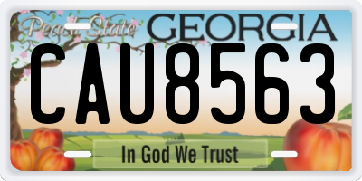 GA license plate CAU8563