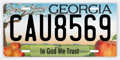 GA license plate CAU8569