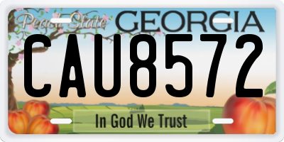 GA license plate CAU8572