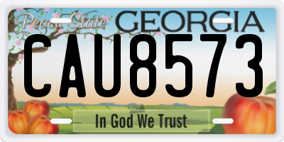GA license plate CAU8573