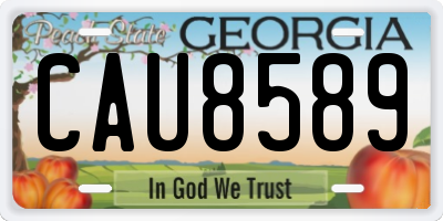 GA license plate CAU8589