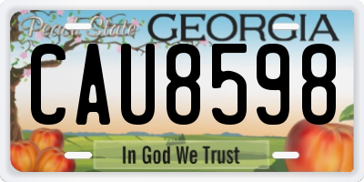 GA license plate CAU8598