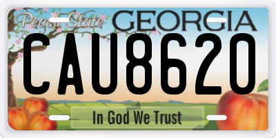 GA license plate CAU8620