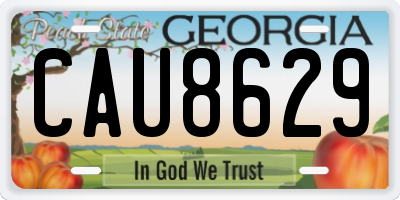 GA license plate CAU8629