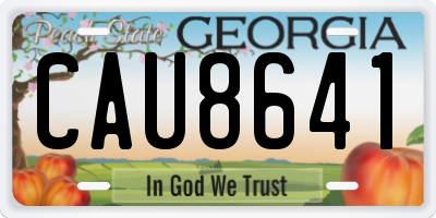 GA license plate CAU8641