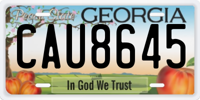 GA license plate CAU8645
