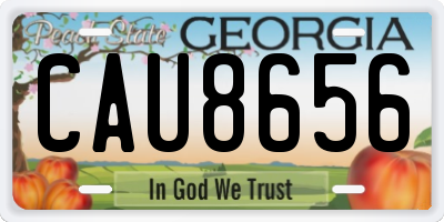 GA license plate CAU8656
