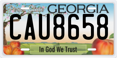 GA license plate CAU8658