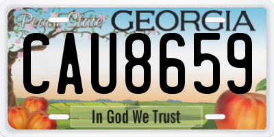 GA license plate CAU8659